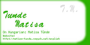 tunde matisa business card